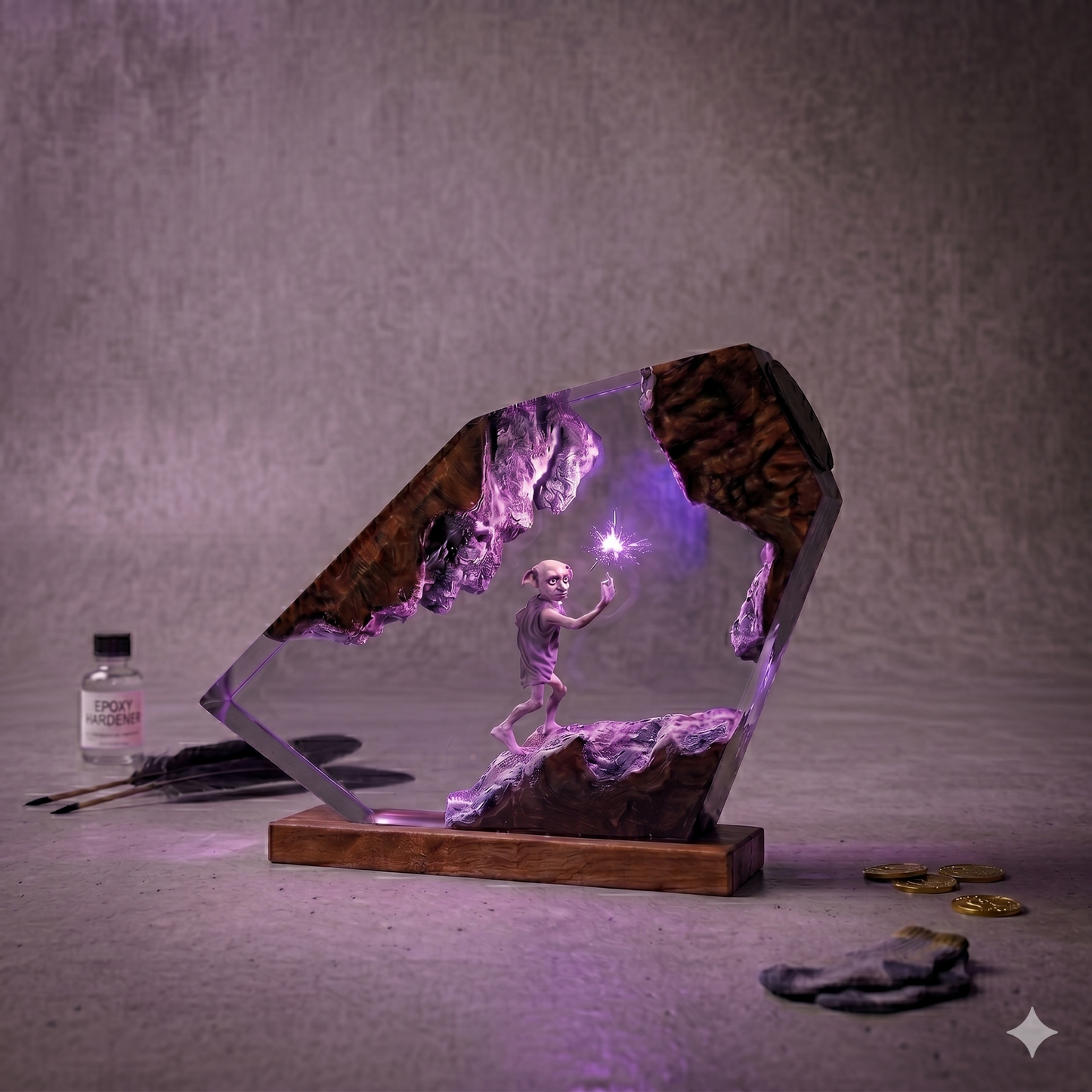 Mystic Elf Resin Lamp