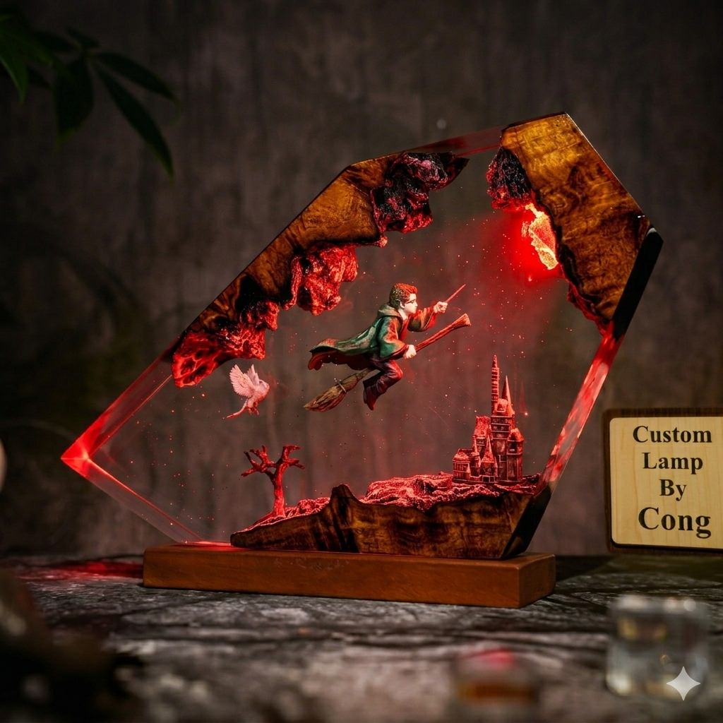 Hogwarts Resin Lamp