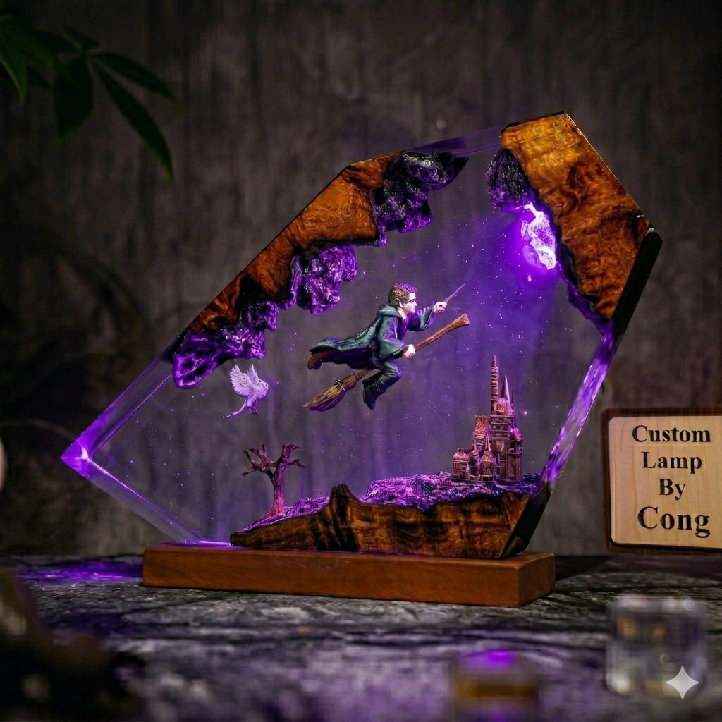 Hogwarts Resin Lamp