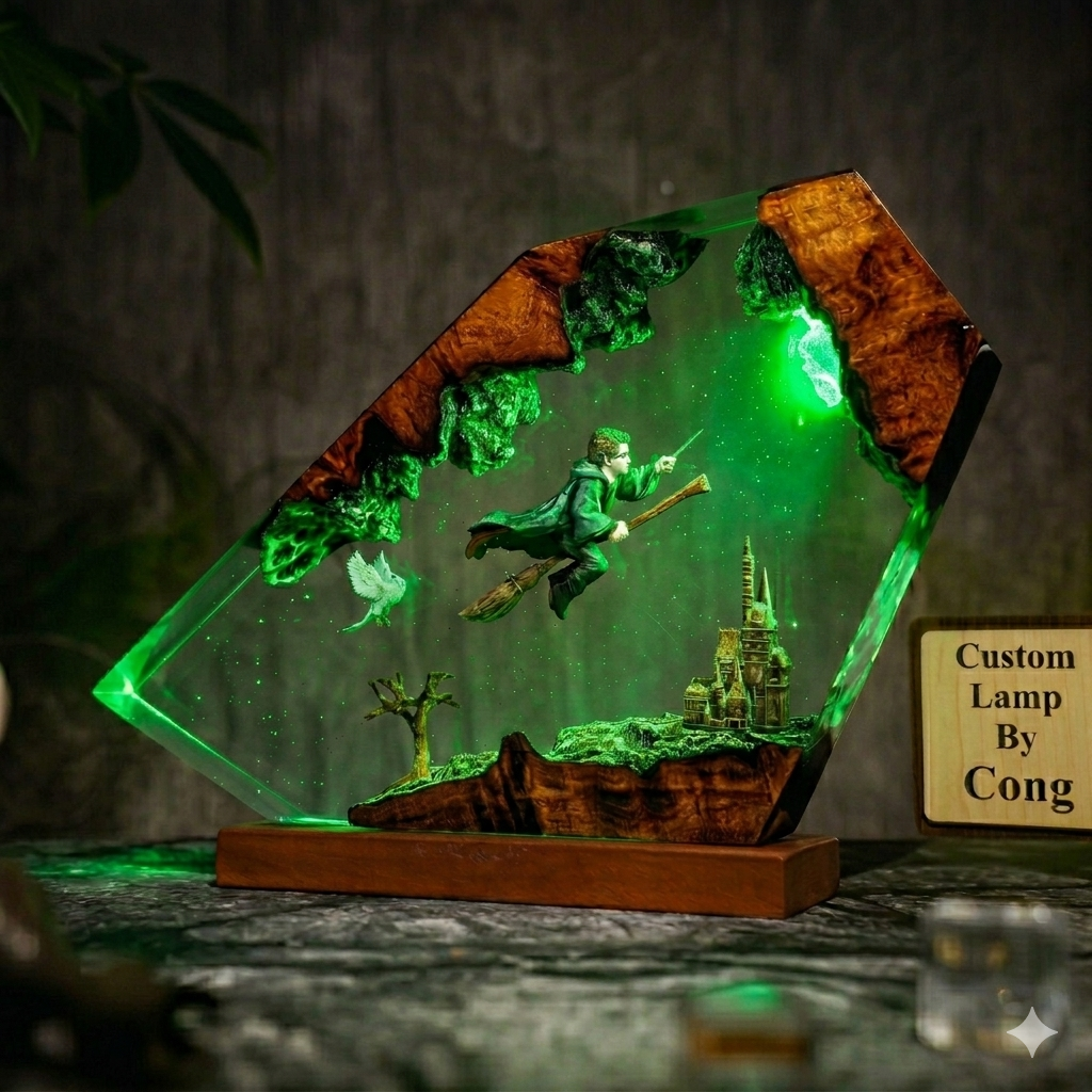 Hogwarts Resin Lamp