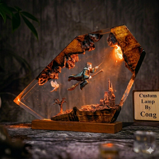 Hogwarts Resin Lamp