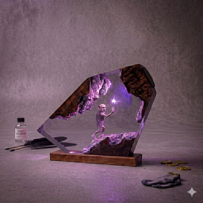 Mystic Elf Resin Lamp