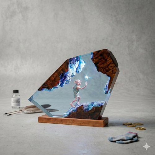 Mystic Elf Resin Lamp