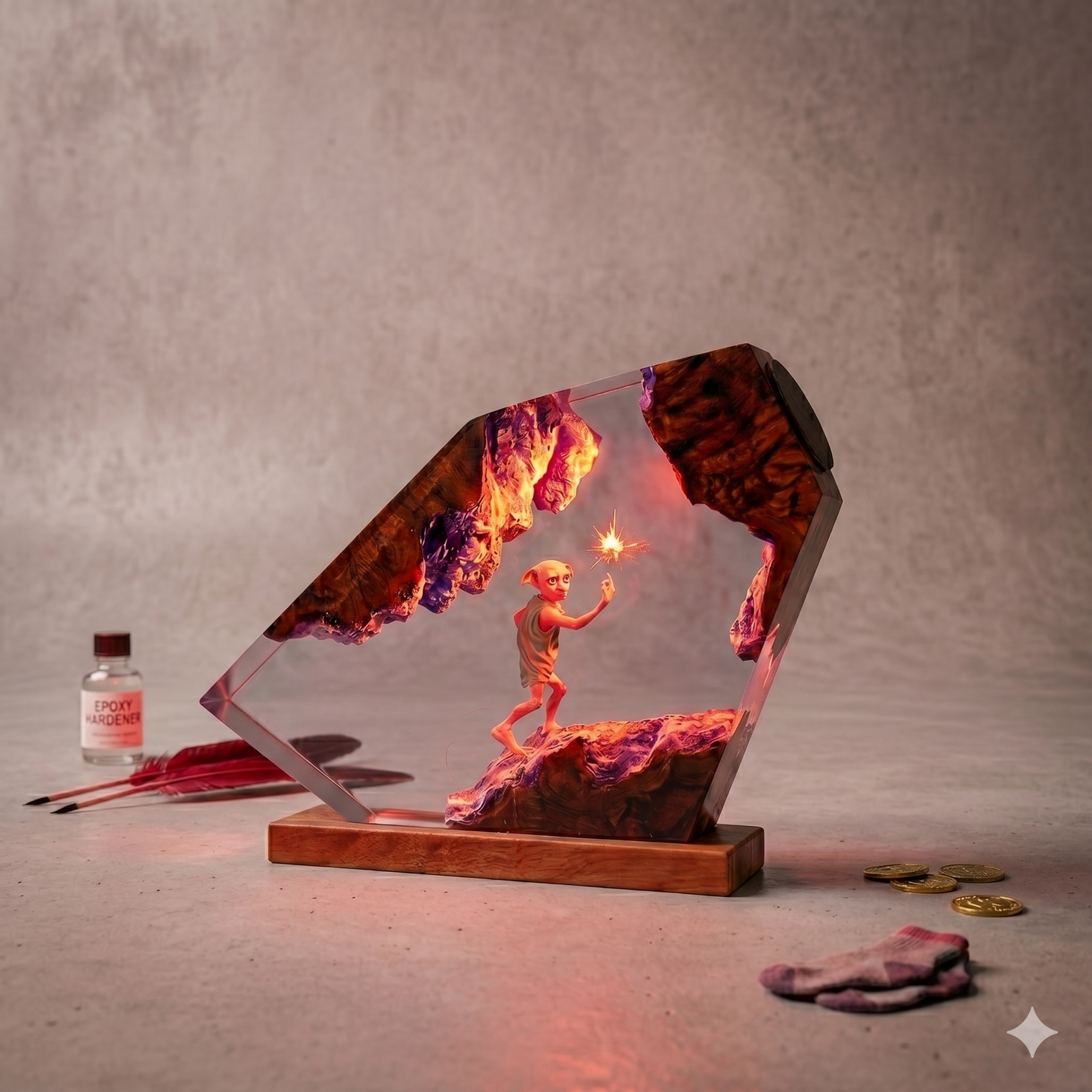Mystic Elf Resin Lamp