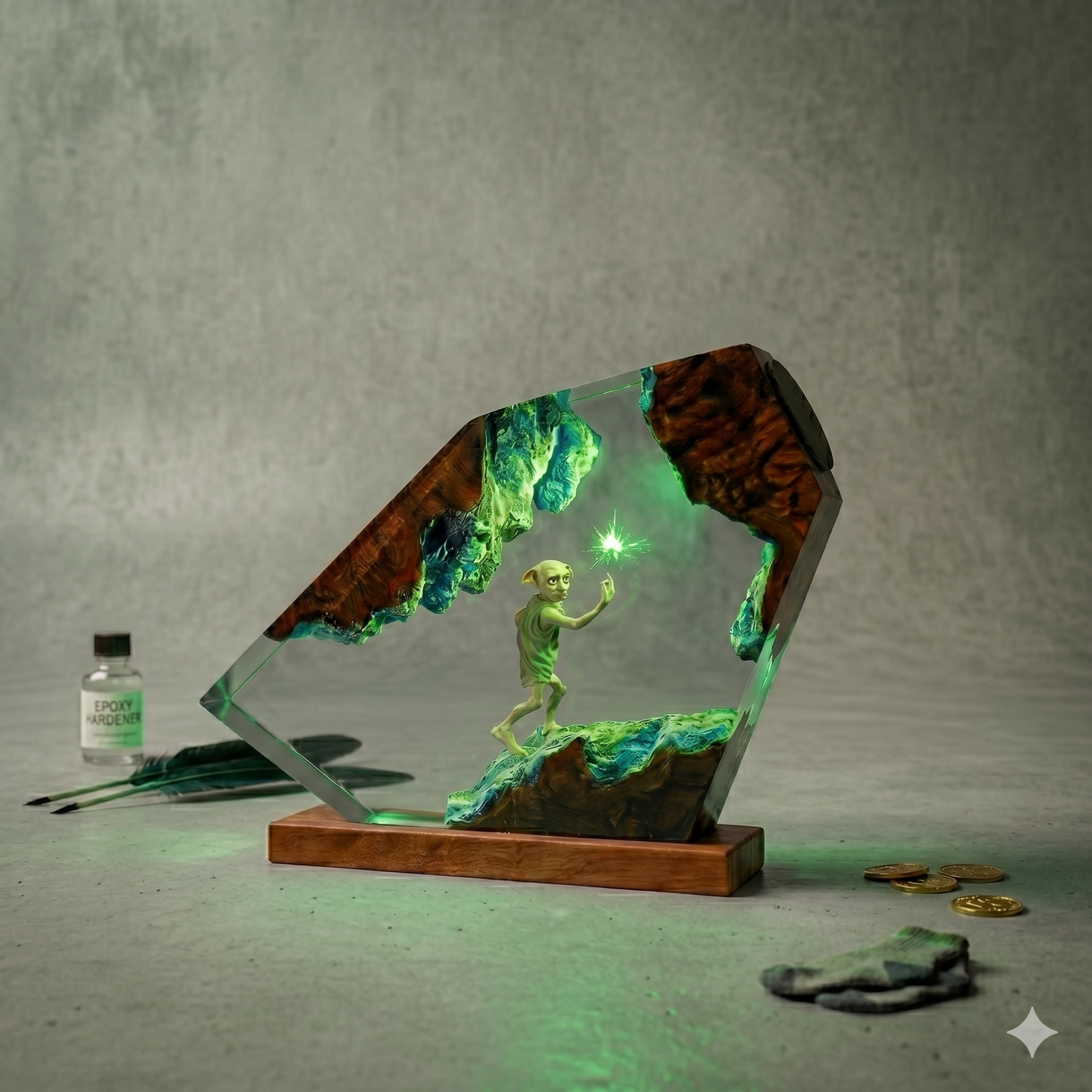 Mystic Elf Resin Lamp