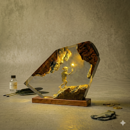 Mystic Elf Resin Lamp