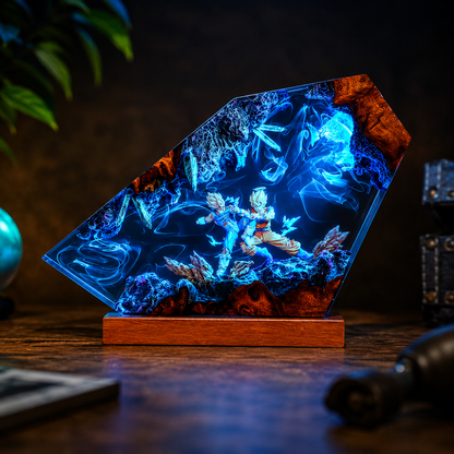 Goku and Vegeta resin lamp