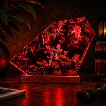 Goku and Vegeta resin lamp