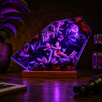 Goku and Vegeta resin lamp